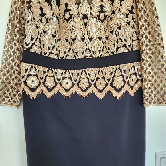 Tadashi Soshji Lace Gold Dress - Picture 3 of 7
